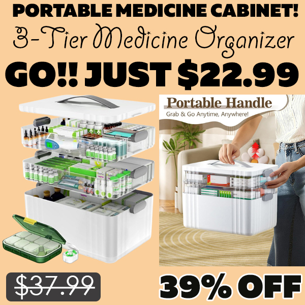 3-Tier Medicine Organizer Only $22.99 (Regularly $37.99)