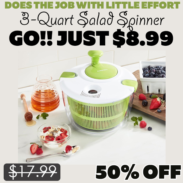 3-Quart Salad Spinner Only $8.99 (Regularly $17.99)