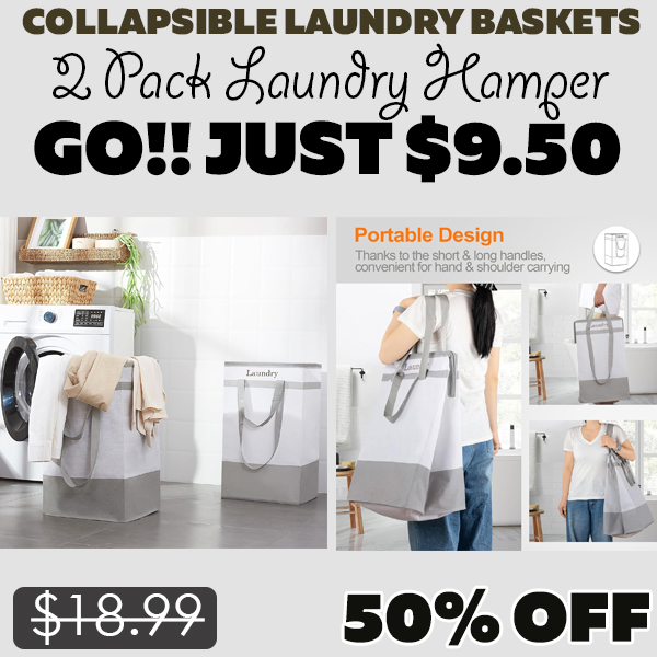 2 Pack Laundry Hamper Only $9.50 (Regularly $18.99)