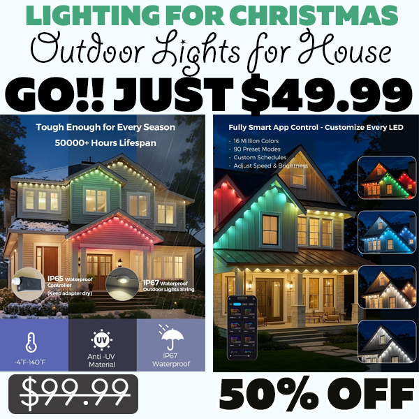 Outdoor Lights for House Only $49.99 (Regularly $99.99)