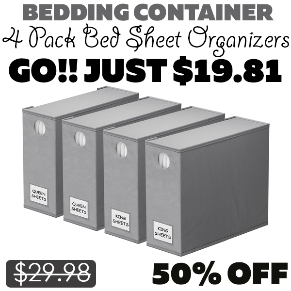 4 Pack Bed Sheet Organizers Only $19.81 (Regularly $29.98)