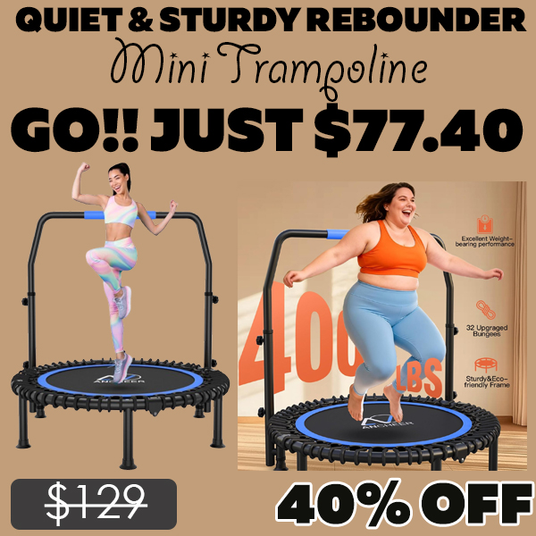 Mini Trampoline Only $77.40 (Regularly $129)