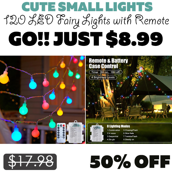 120 LED Fairy Lights with Remote Only $8.99 (Regularly $17.98)