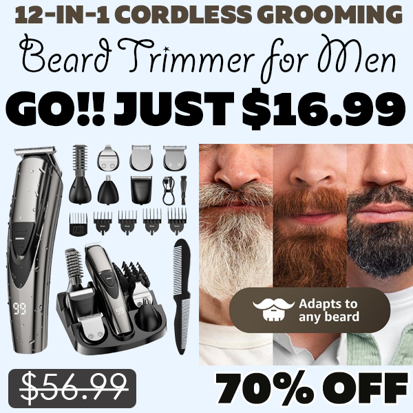 Beard Trimmer for Men Only $16.99 (Regularly $56.99)