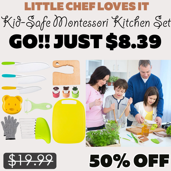 Kid-Safe Montessori Kitchen Set Only $8.39 (Regularly $19.99)