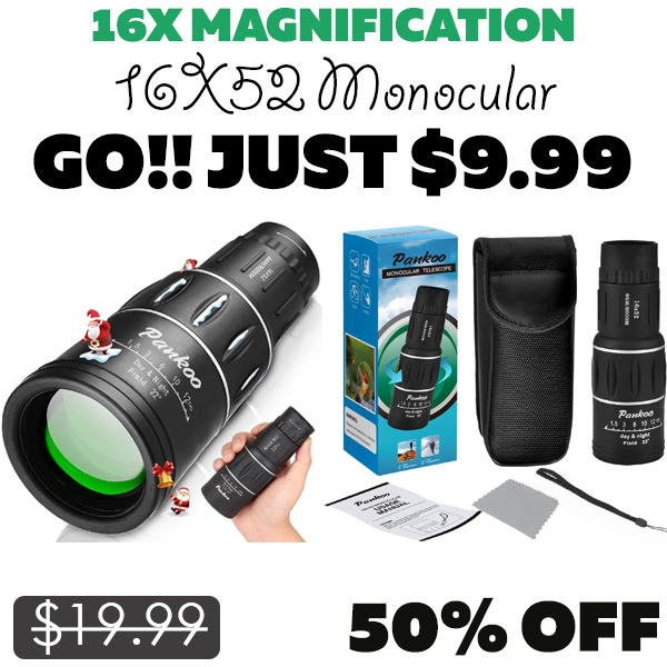 16X52 Monocular Only $9.99 (Regularly $19.99)