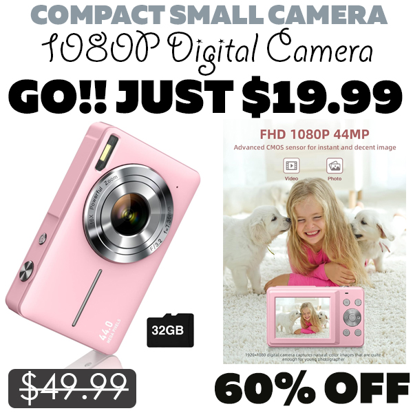 1080P Digital Camera Only $19.99 (Regularly $49.99)