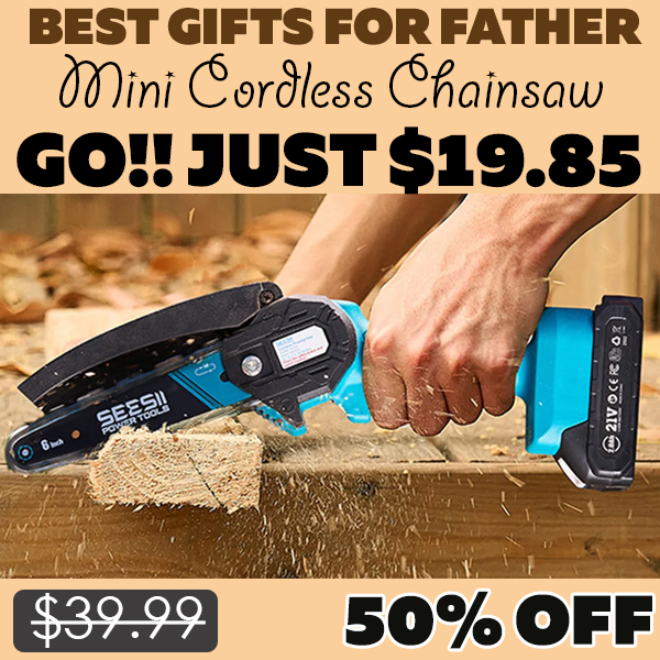 Mini Cordless Chainsaw Only $19.85 (Regularly $39.99)