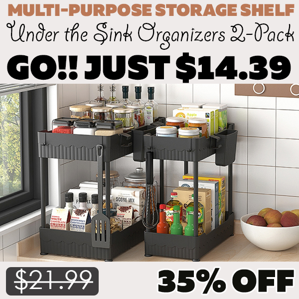 Under the Sink Organizers 2-Pack Only $14.39 (Regularly $21.99)