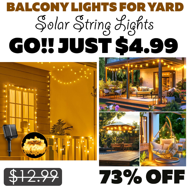 Solar String Lights Only $4.99 (Regularly $12.99)