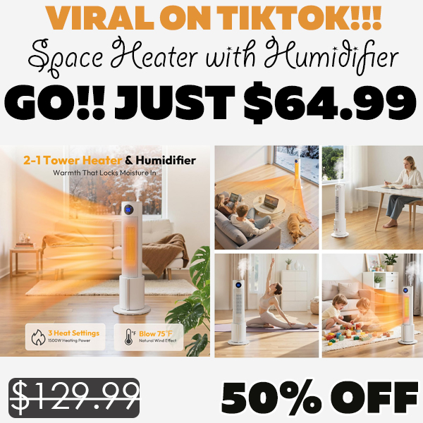 Space Heater with Humidifier Only $64.99 (Regularly $129.99)