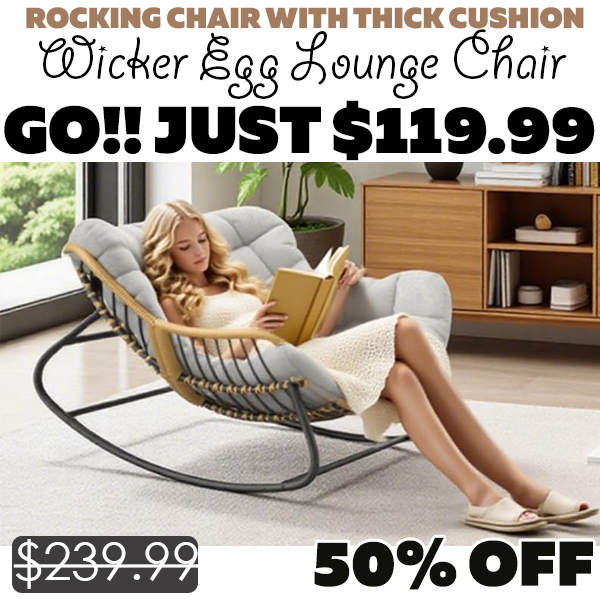 Wicker Egg Lounge Chair Only $119.99 (Regularly $239.99)