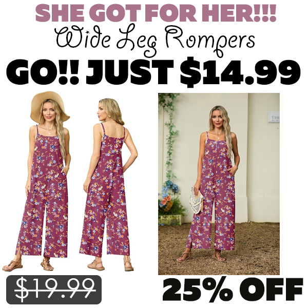 Wide Leg Rompers Only $14.99 (Regularly $19.99)