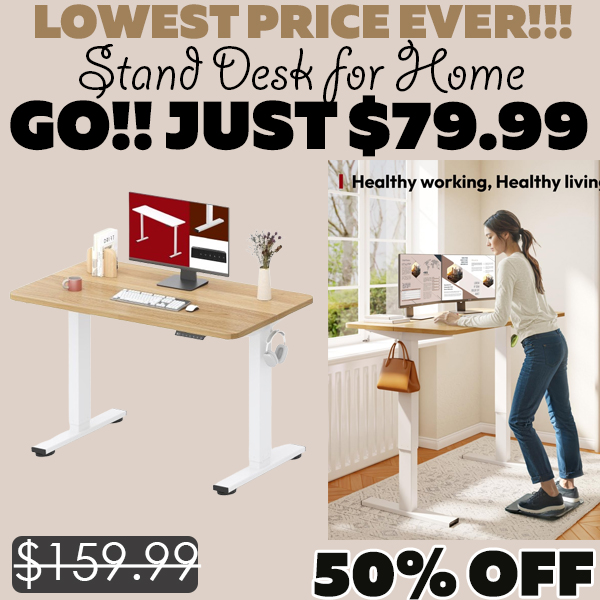 Stand Desk for Home Only $79.99 (Regularly $159.99)