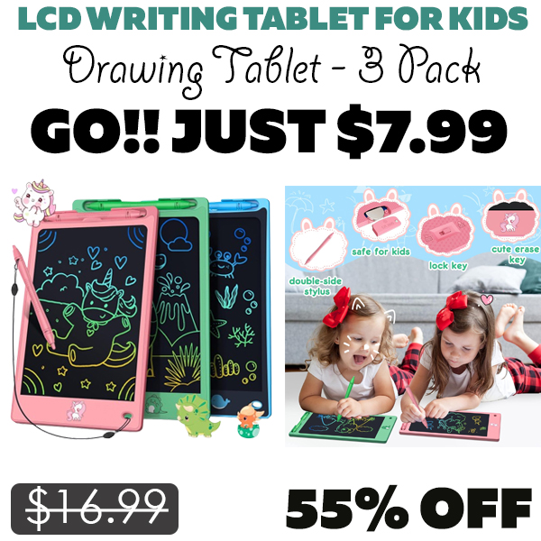 Drawing Tablet - 3 Pack Only $7.99 (Regularly $16.99)