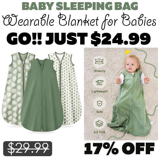 Wearable Blanket for Babies Only $24.99 (Regularly $29.99)