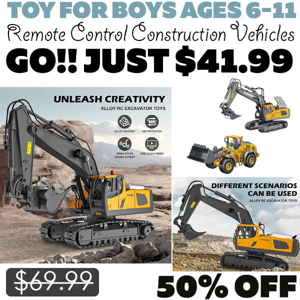 Remote Control Construction Vehicles Only $41.99 (Regularly $69.99)