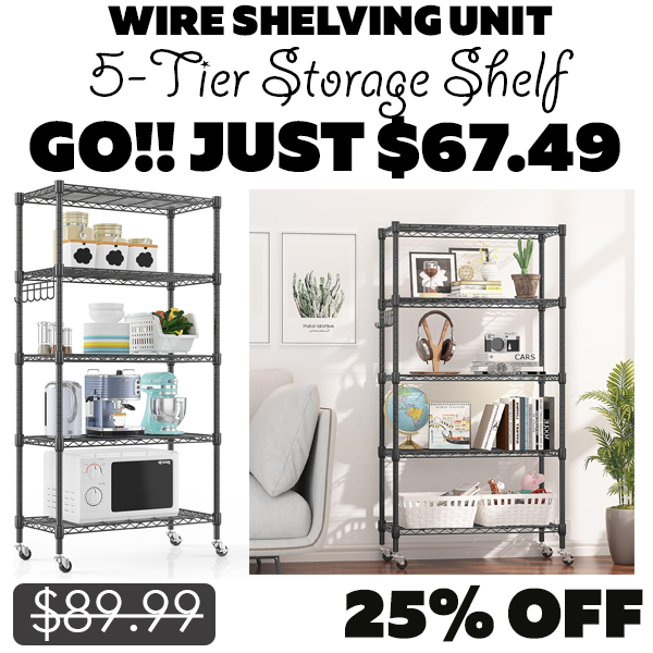 5-Tier Storage Shelf Only $67.49 (Regularly $89.99)