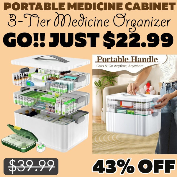 3-Tier Medicine Organizer Only $22.99 (Regularly $39.99)