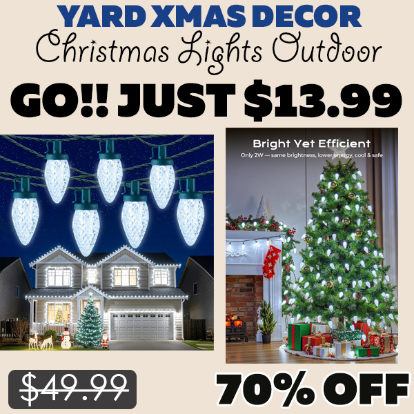 Christmas Lights Outdoor Only $13.49 (Regularly $49.99)