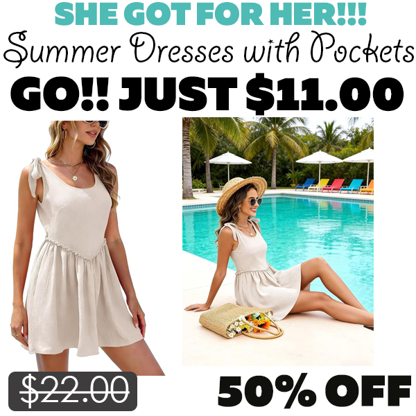 Summer Dresses with Pockets Only $11.00 (Regularly $22.00)