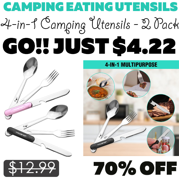 4-in-1 Camping Utensils - 2 Pack Only $4.22 (Regularly $12.99)