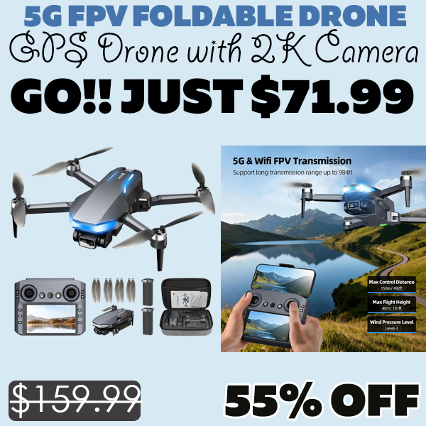 GPS Drone with 2K Camera Only $71.99 (Regularly $159.99)