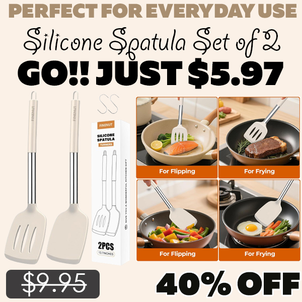 Silicone Spatula Set of 2 Only $5.97 (Regularly $9.95)