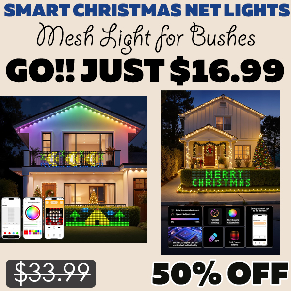 Mesh Light for Bushes Only $16.99 (Regularly $33.99)