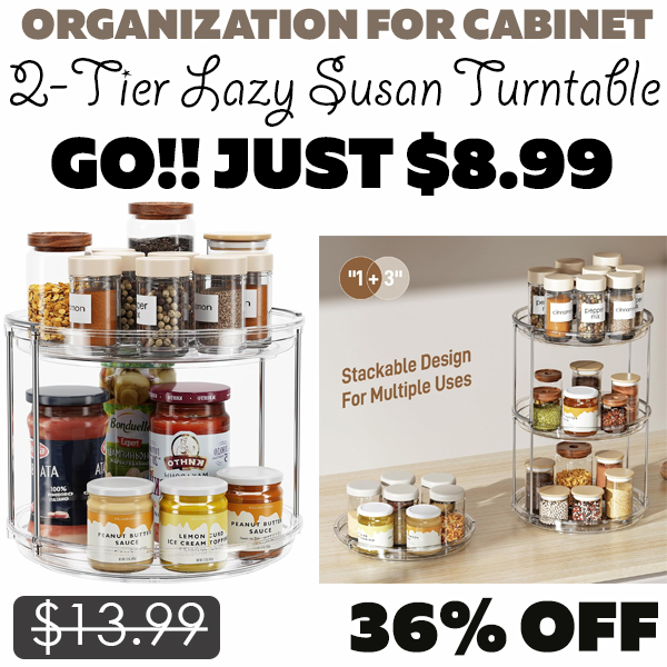 2-Tier Lazy Susan Turntable Only $8.99 (Regularly $13.99)