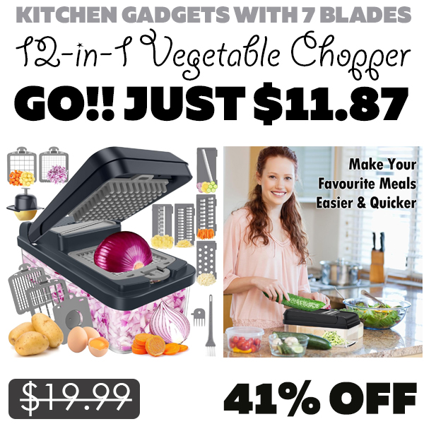 12-in-1 Vegetable Chopper Only $11.87 (Regularly $19.99)