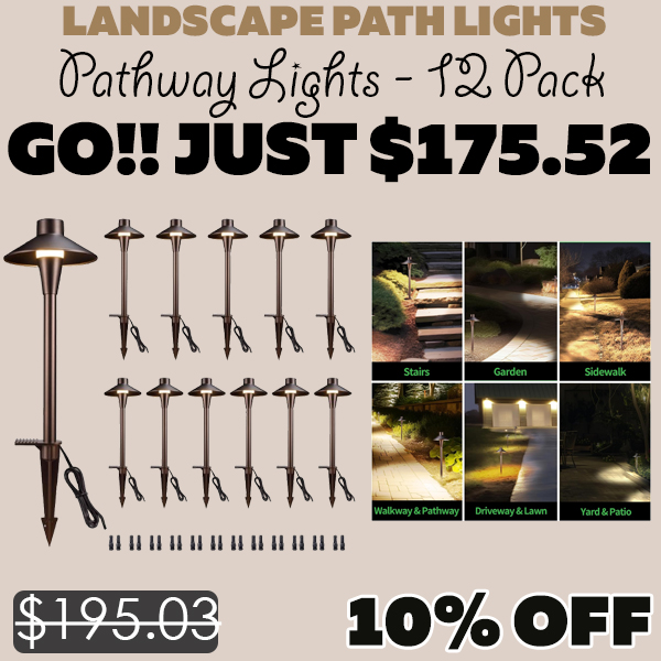 Pathway Lights - 12 Pack Only $12.99 (Regularly $195.03)