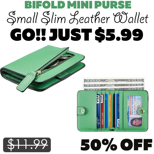 Small Slim Leather Wallet Only $5.99 (Regularly $11.99)
