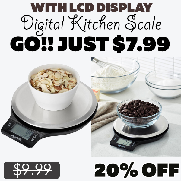 Digital Kitchen Scale Only $7.99 (Regularly $9.99)