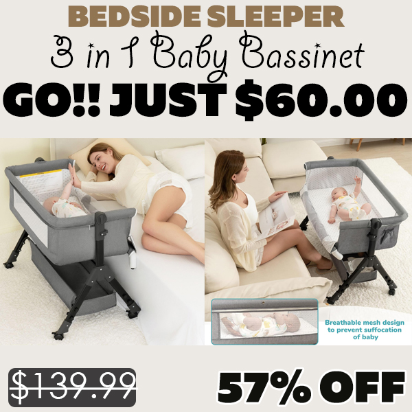 3 in 1 Baby Bassinet Only $60.00 (Regularly $139.99)