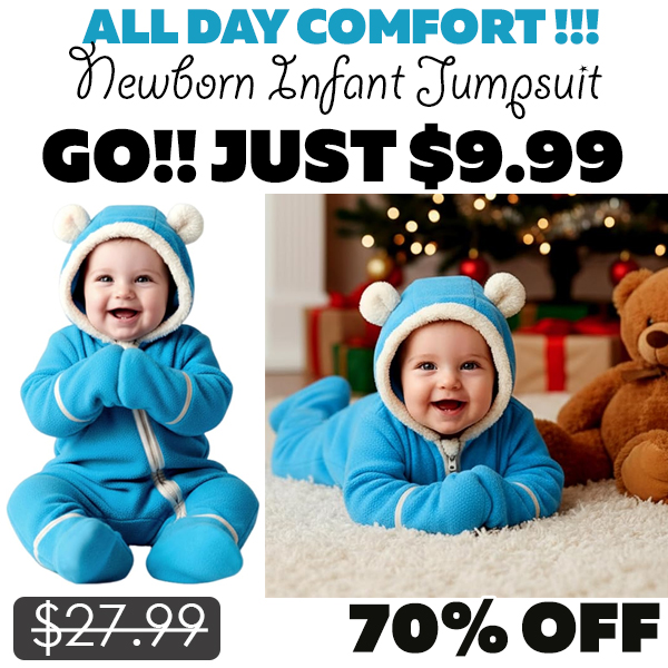 Newborn Infant Jumpsuit Only $9.99 (Regularly $27.99)