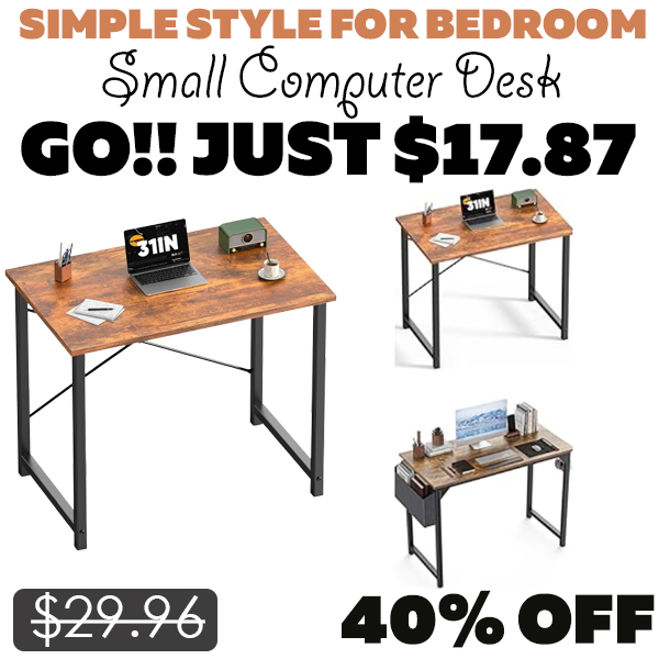 Small Computer Desk Only $17.87 (Regularly $29.96)
