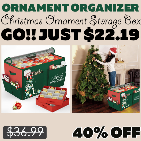 Christmas Ornament Storage Box Only $22.19 (Regularly $36.99)