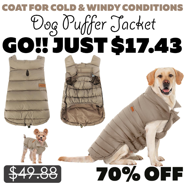 Dog Puffer Jacket Only $17.43 (Regularly $49.88)