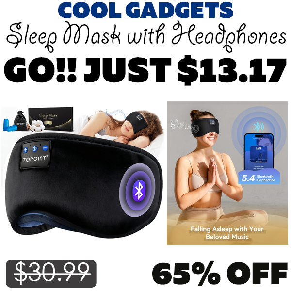 Sleep Mask with Headphones Only $13.17 (Regularly $30.99)