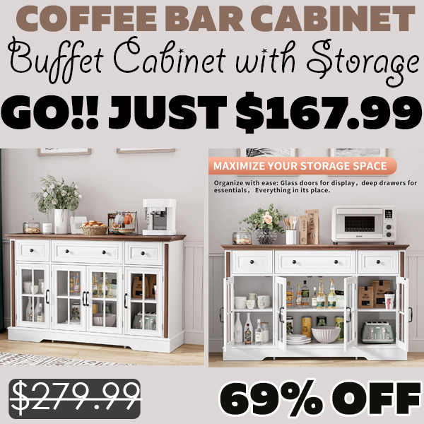 Buffet Cabinet with Storage Only $167.99 (Regularly $279.99)