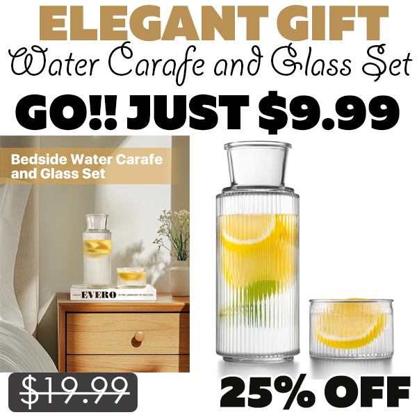 Water Carafe and Glass Set Only $9.99 (Regularly $19.99)