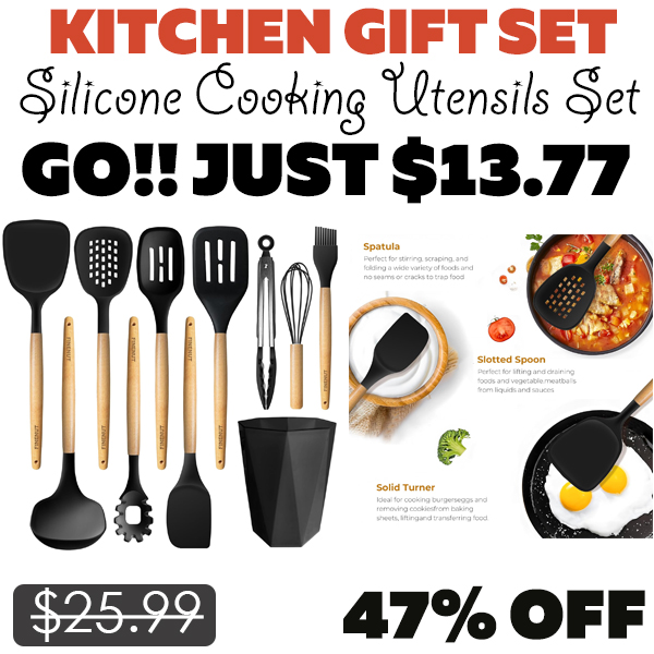 Silicone Cooking Utensils Set Only $13.77 (Regularly $25.99)