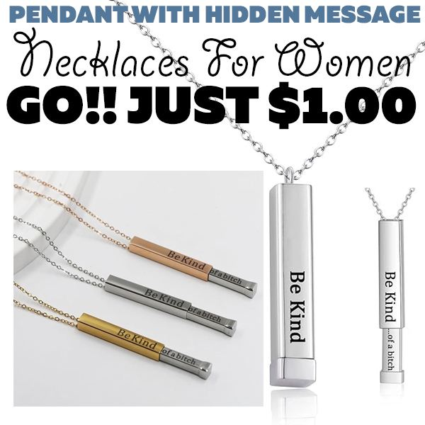 Pendant With Hidden Message Only $1.00