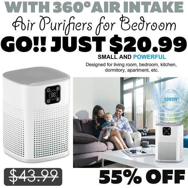 Air Purifiers for Bedroom Only $20.99 (Regularly $43.99)
