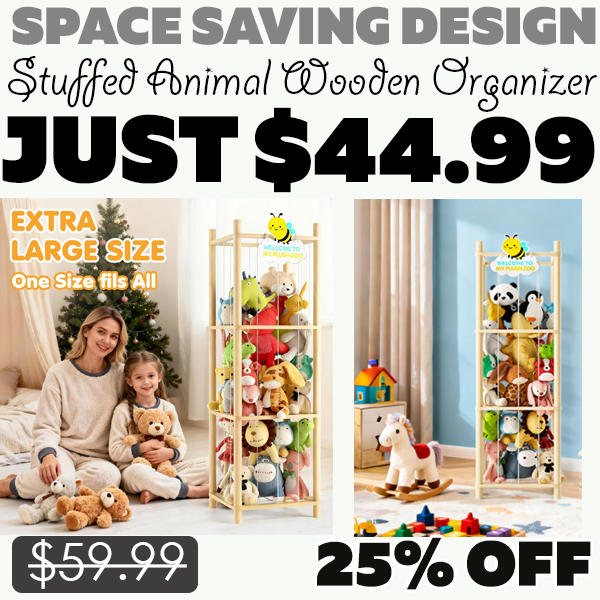 Stuffed Animal Wooden Organizer Only $44.99 (Regularly $59.99)