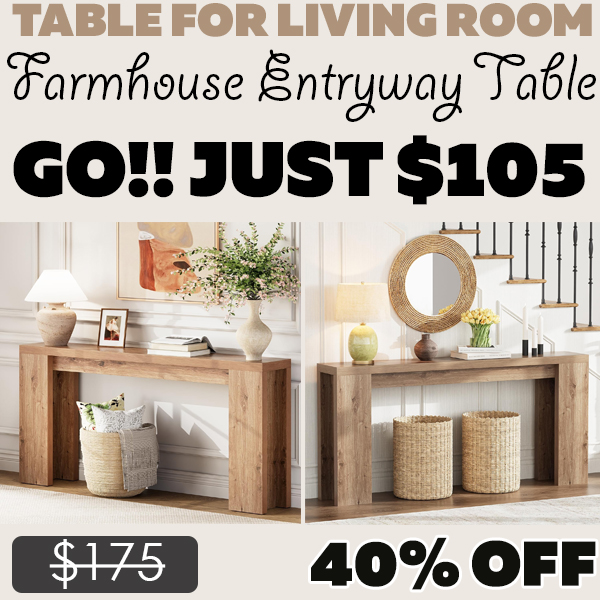 Farmhouse Entryway Table Only $105 (Regularly $175)