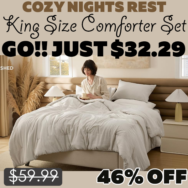 King Size Comforter Set Only $32.29 (Regularly $59.99)