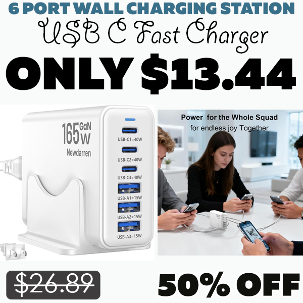 USB C Fast Charger Only $13.44 (Regularly $26.89)
