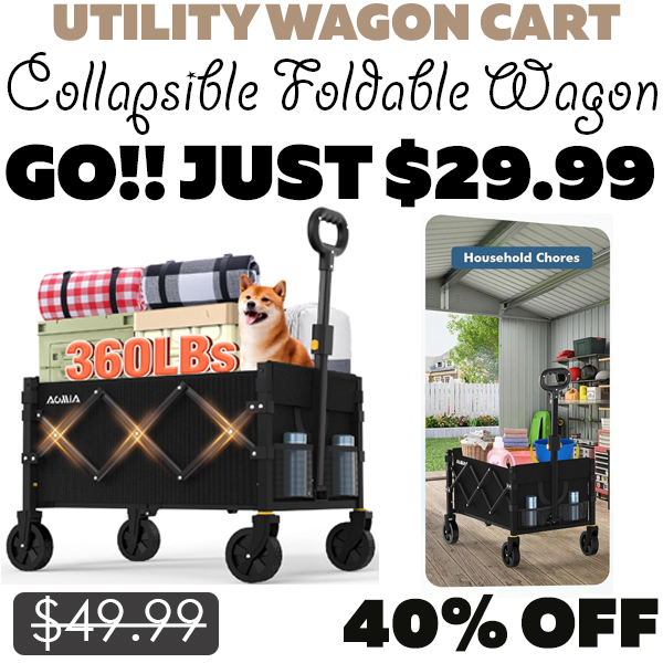 Collapsible Foldable Wagon Only $29.99 (Regularly $49.99)